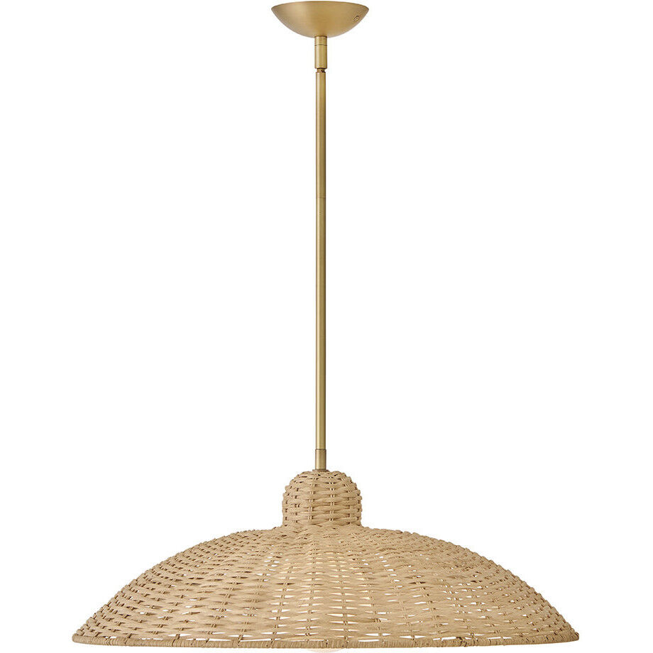 Pismo 1 Light 24 inch Lacquered Brass Pendant Ceiling Light, Large