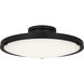 Donne LED 15.75 inch Matte Black Semi-Flush Mount Ceiling Light, Medium