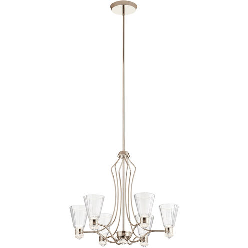 Kayva LED 28 inch Polished Nickel Chandelier 1 Tier Medium Ceiling Light, 1 Tier Medium