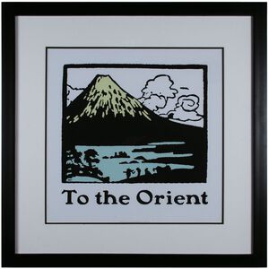Travel To The Orient Black Wall Art