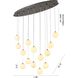 WHP Series 14 Light 14 inch Black Chandelier Ceiling Light