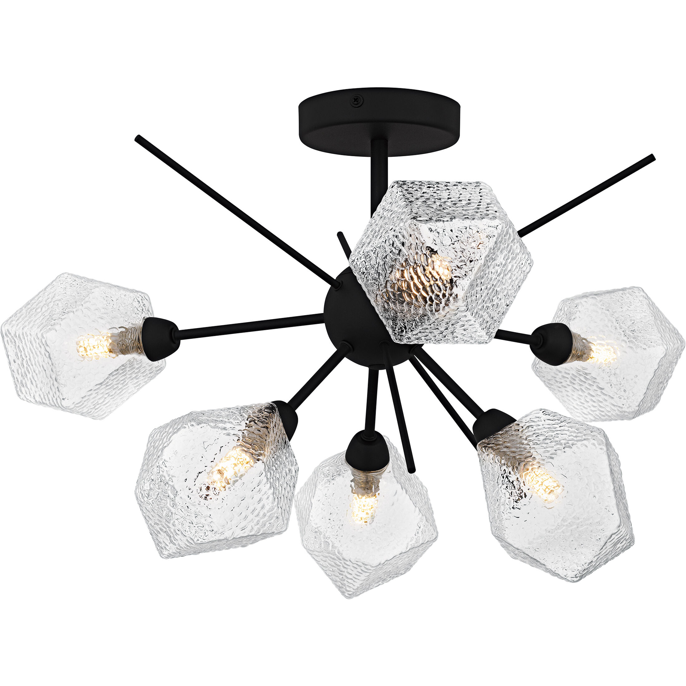 Salvador 6 Light 24 inch Earth Black Semi-Flush Mount Ceiling Light, Extra Large