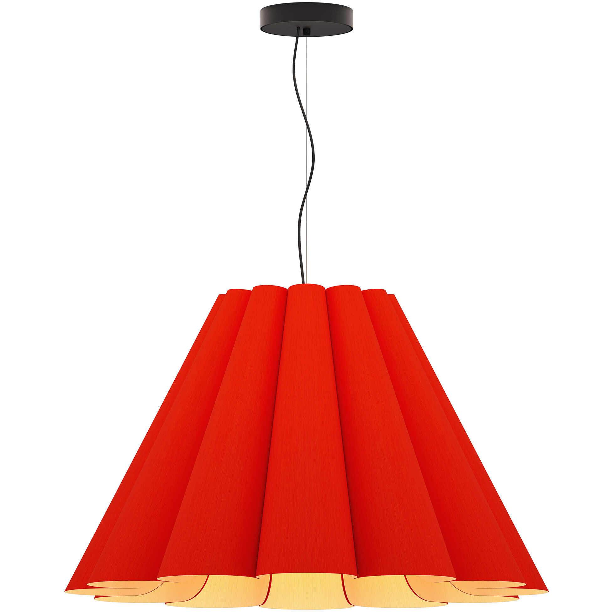 Lora 31.5 inch Red Pendant Ceiling Light in Red/Ash, 32 in, WEP Collection