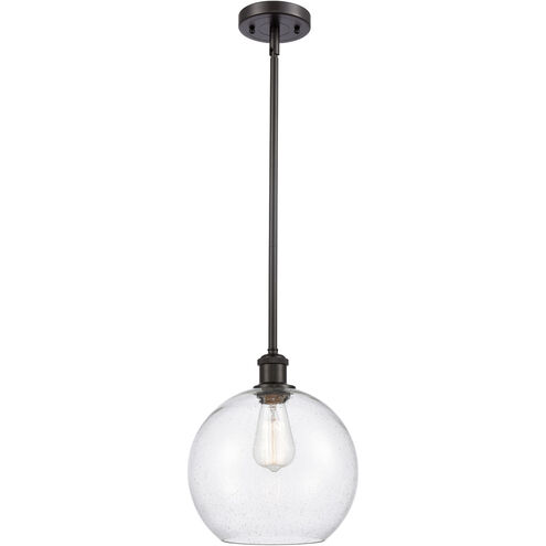 Ballston Large Athens LED 10 inch Oil Rubbed Bronze Pendant Ceiling Light in Seedy Glass, Ballston