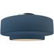 Radiance Collection - Tier LED 14.5 inch Midnight Sky and Matte White and Brushed Nickel Semi-Flush Ceiling Light in Dedicated LED, Midnight Sky/Matte White, 14.5W x 7.25H, Form+Finish+Function