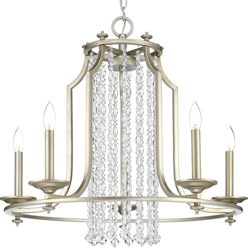 Wayland 5 Light 28 inch Silver Ridge Chandelier Ceiling Light, Design Series