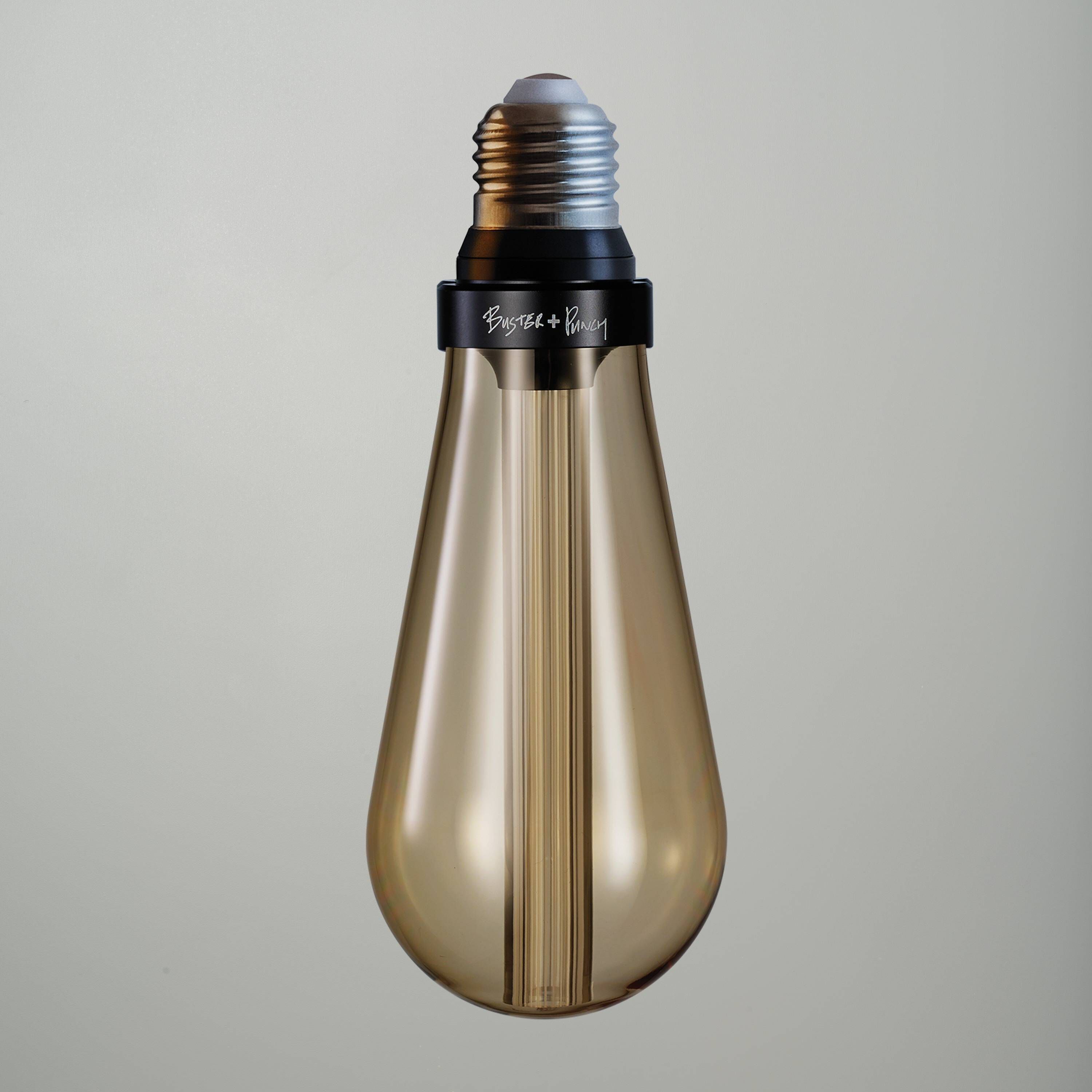 Buster LED E26 5.00 watt 120 2600K Light Bulb in Gold