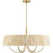 Hellia 6 Light 36 inch Legacy Brass Pendant Ceiling Light