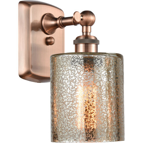 Ballston Cobbleskill 1 Light 5 inch Antique Copper Sconce Wall Light in Mercury Glass, Ballston