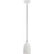 Arlington 1 Light 6 inch White with Brushed Nickel Accents Pendant Ceiling Light