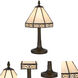 Tiffany 14 inch 40 watt Antique Brass Accent Table Lamp Portable Light