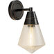 Willard 1 Light 6 inch Urban Bronze Wall/Vanity Light Wall Light in Clear Prismatic Glass
