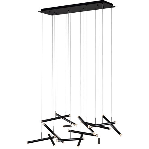 Seesaw 28 Light 14 inch Satin Dark Gray Chandelier Ceiling Light
