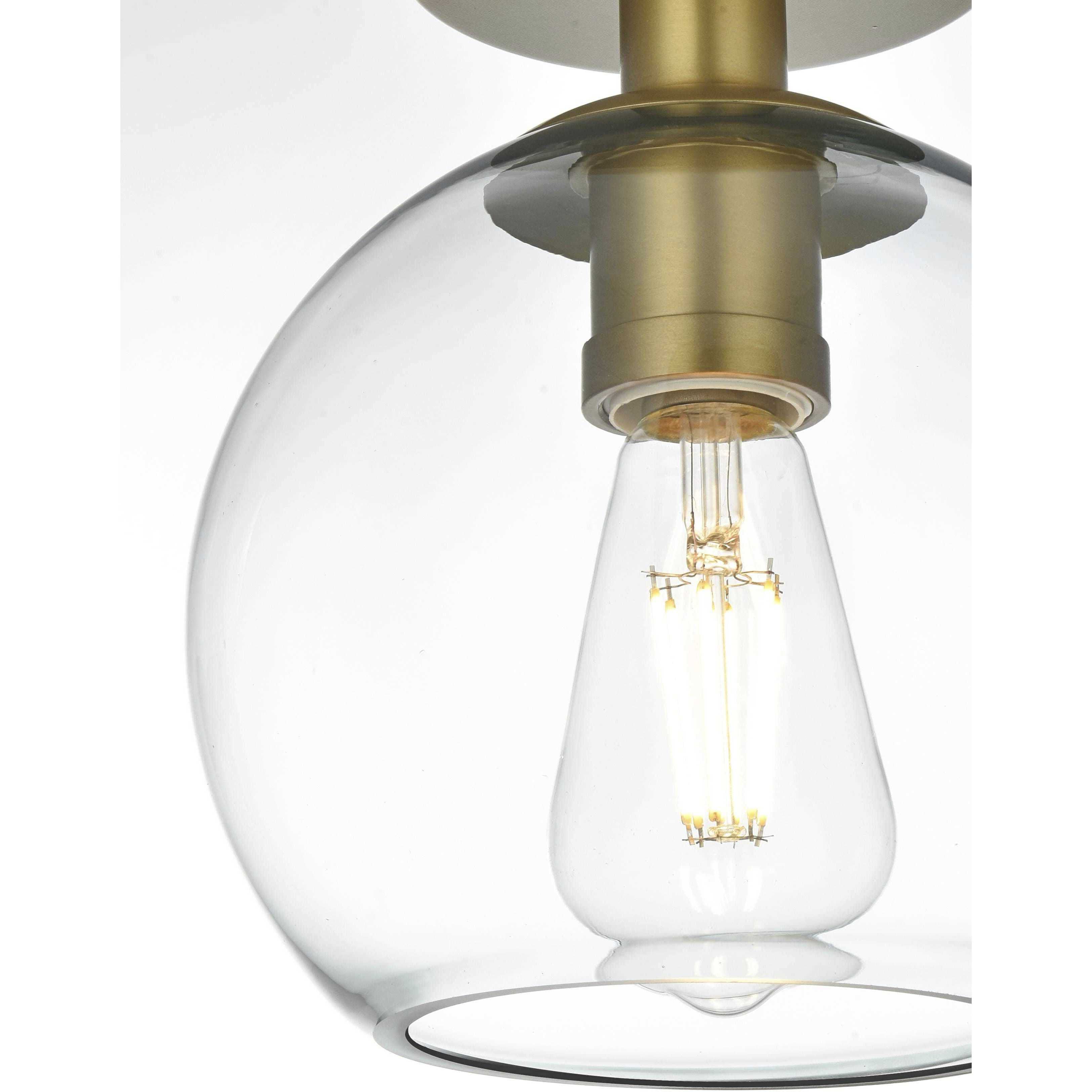 Baxter 1 Light 8 inch Satin Gold Flush Mount Ceiling Light