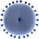Serengeti 18 X 18 inch Denim Pillow, Round