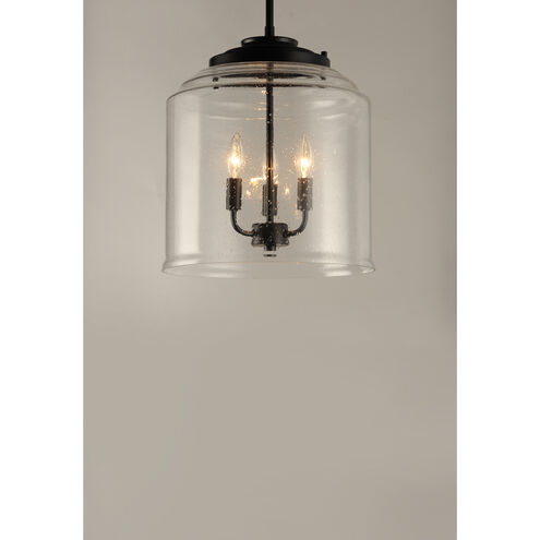Acadia 3 Light 14 inch Black Multi-Light Pendant Ceiling Light