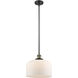 Franklin Restoration Bell 1 Light 12 inch Black Antique Brass Mini Pendant Ceiling Light in Incandescent, Matte White, Franklin Restoration