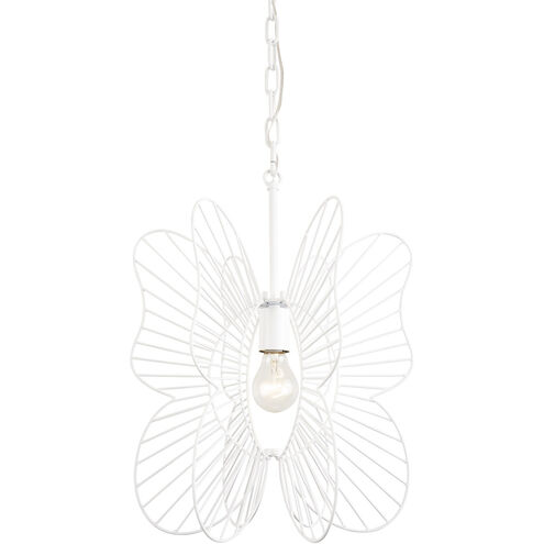 Monarch 1 Light 14.75 inch White Pendant Ceiling Light