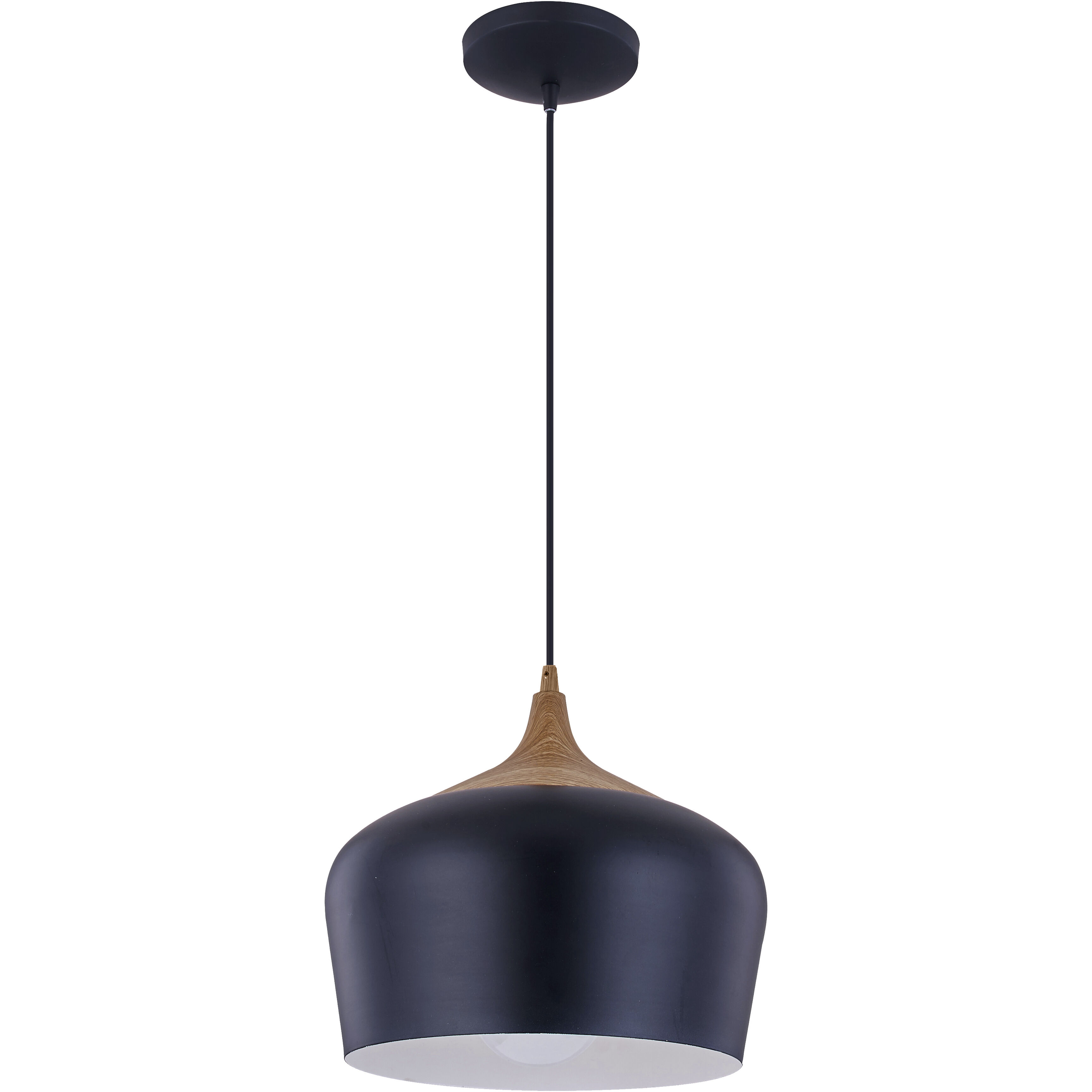 Blend 1 Light 12 inch Black Pendant Ceiling Light