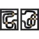 Geometrics Collection Black Framed Art