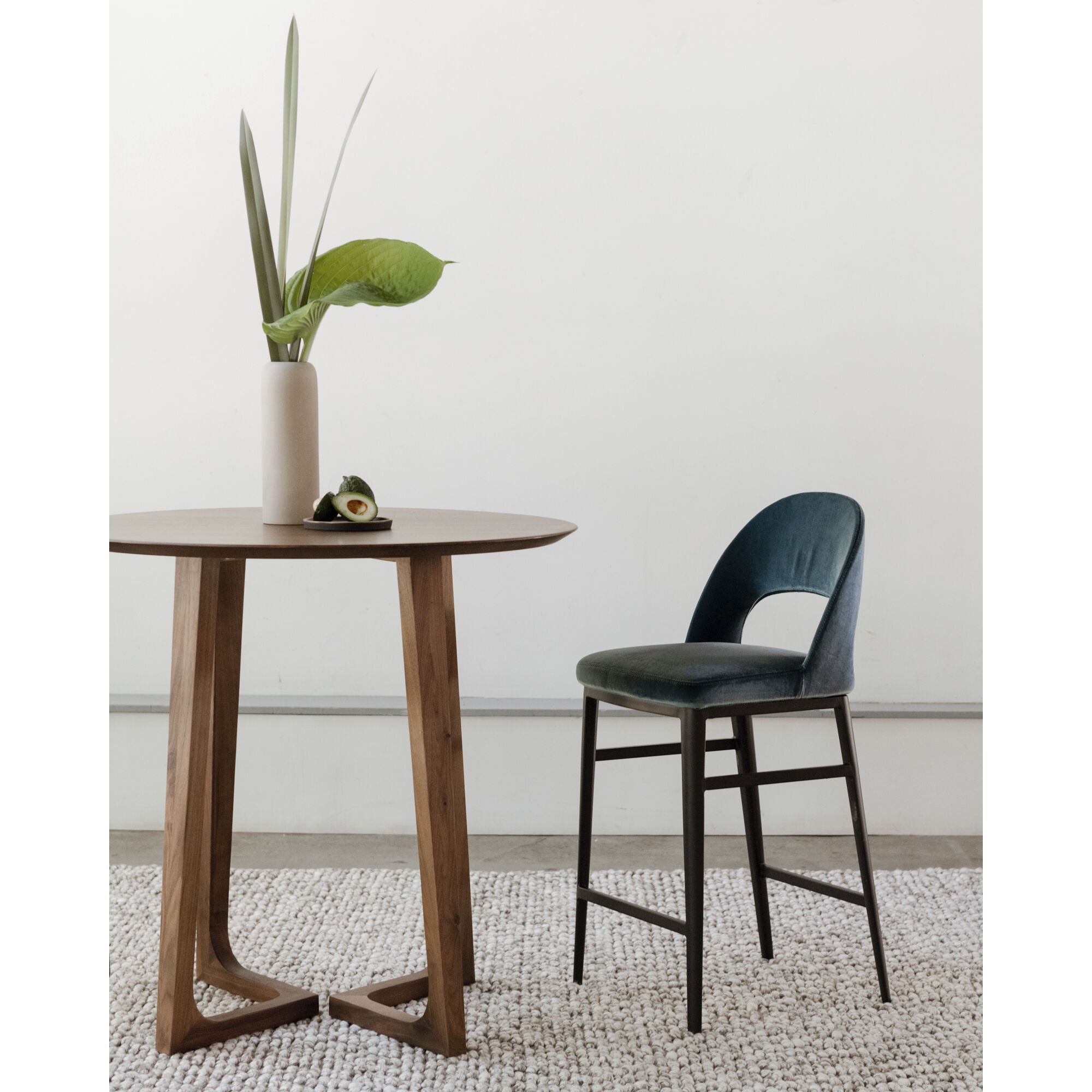 Roger 38 inch Blue Counter Stool