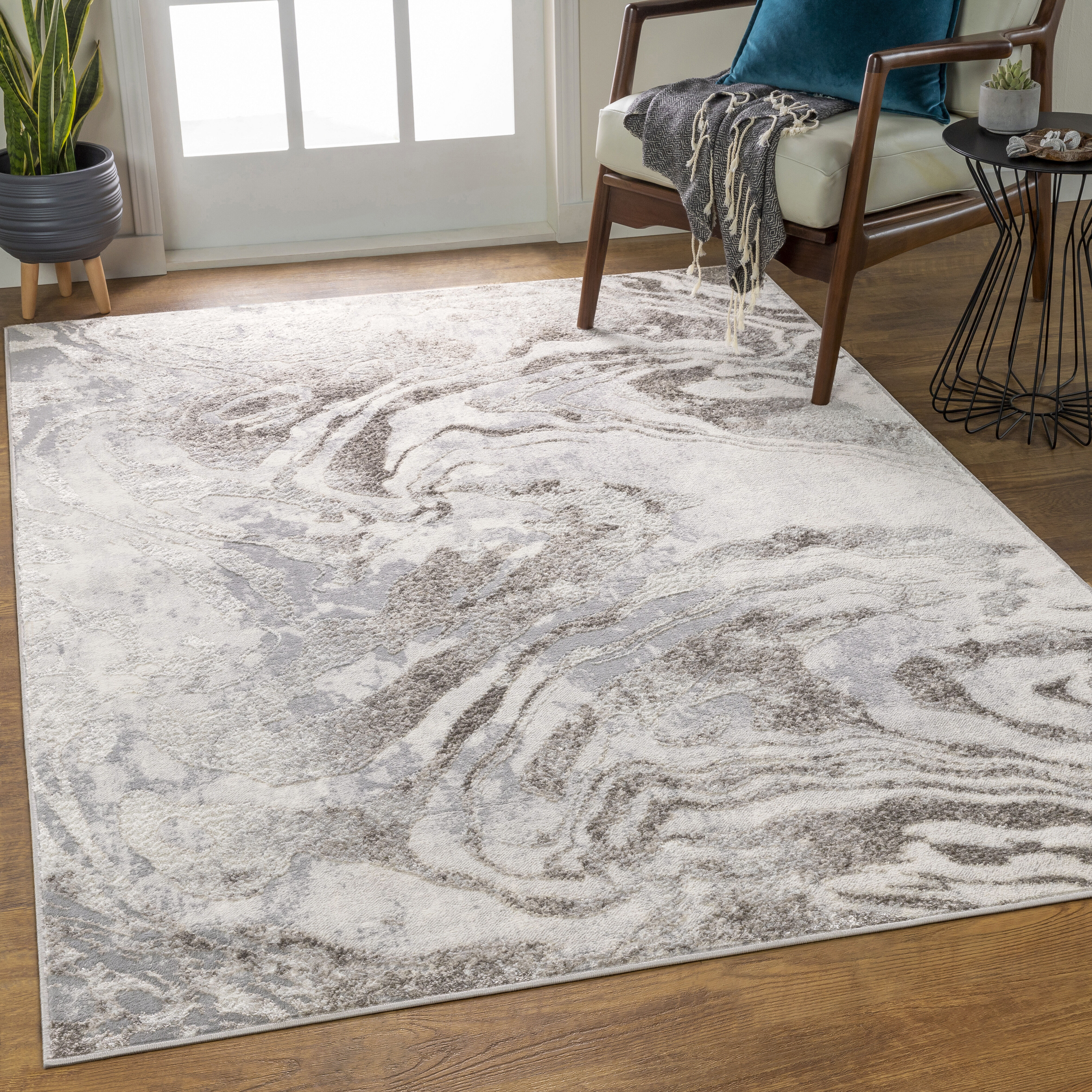 Firenze 84 X 62 inch Light Grey Rug, Rectangle
