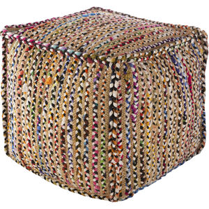 Perth 18 inch Rose Pouf, Cube