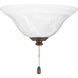 Airpro LED Antique Bronze Fan Light Kit, Etched Alabaster Glass