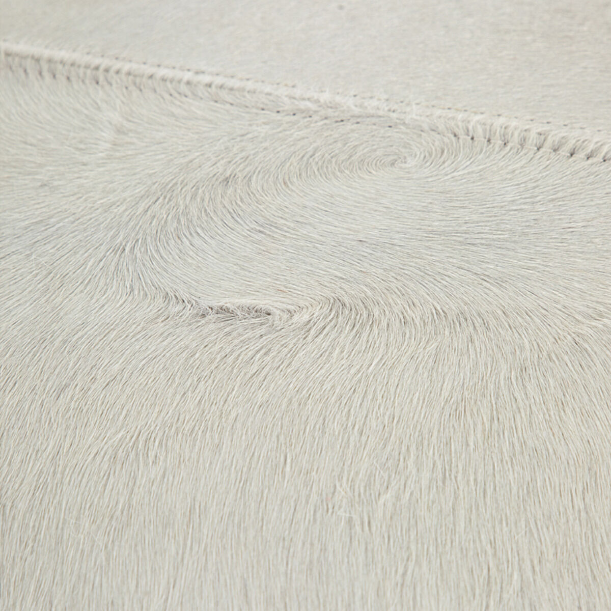 Orson Natural Ivory Hide / Antique Dark Bronze Bench