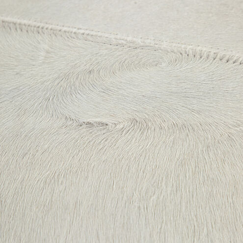 Orson Natural Ivory Hide / Antique Dark Bronze Bench