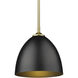Yep Zoey Pendant Ceiling Light in Olympic Gold, Matte Black, Small