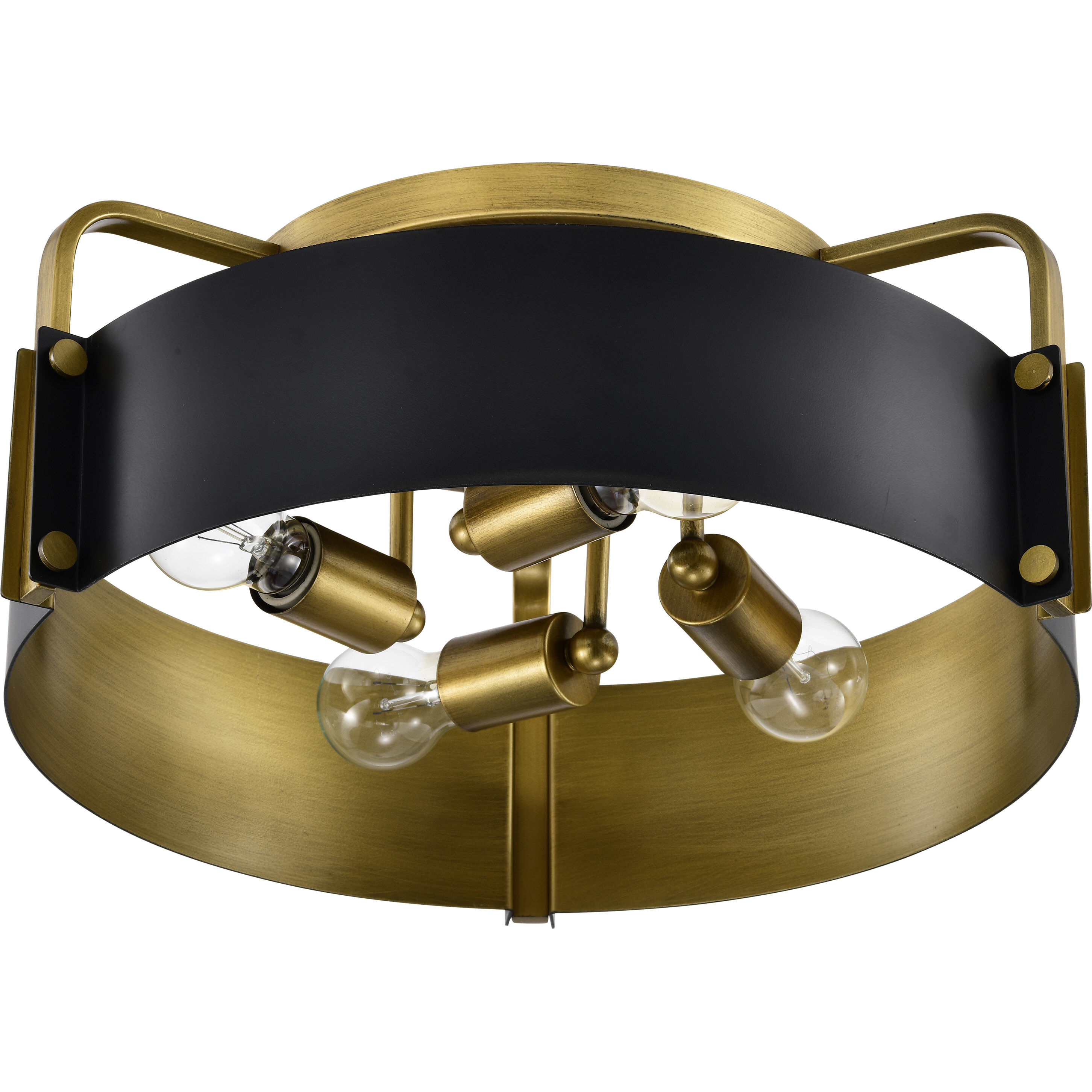 Altos 4 Light 18 inch Matte Black Semi Flush Mount Ceiling Light