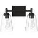 Westin 2 Light 15 inch Matte Black Bath Bar Wall Light 