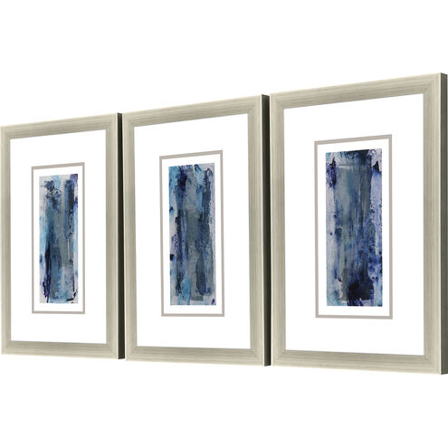 Inner Glimpse Blue and Green and Metallic and Turquoise Framed Art