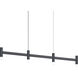 Systema Staccato LED 43 inch Satin Black Linear Pendant Ceiling Light