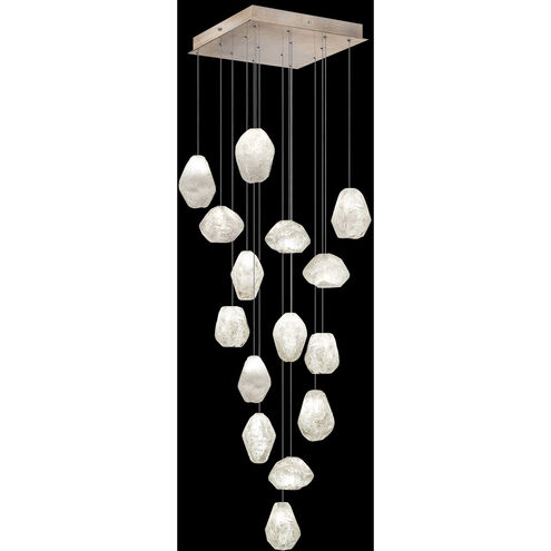 Natural Inspirations 15 Light 19 inch Gold Pendant Ceiling Light in Clear Quartz Studio Glass 3