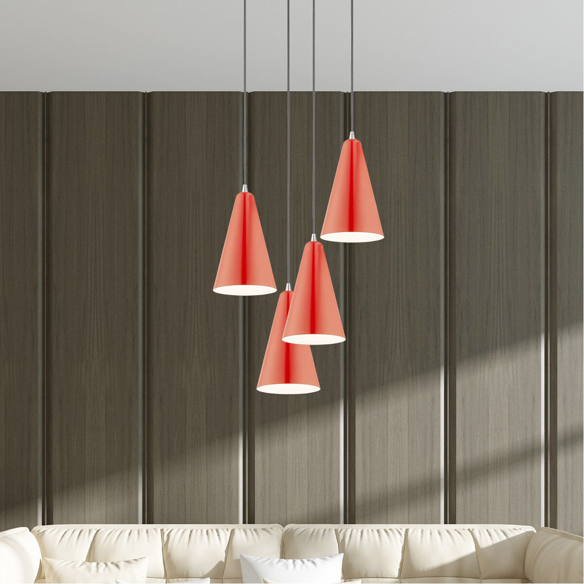 Allison 1 Light 7 inch Shiny Red Mini Pendant Ceiling Light