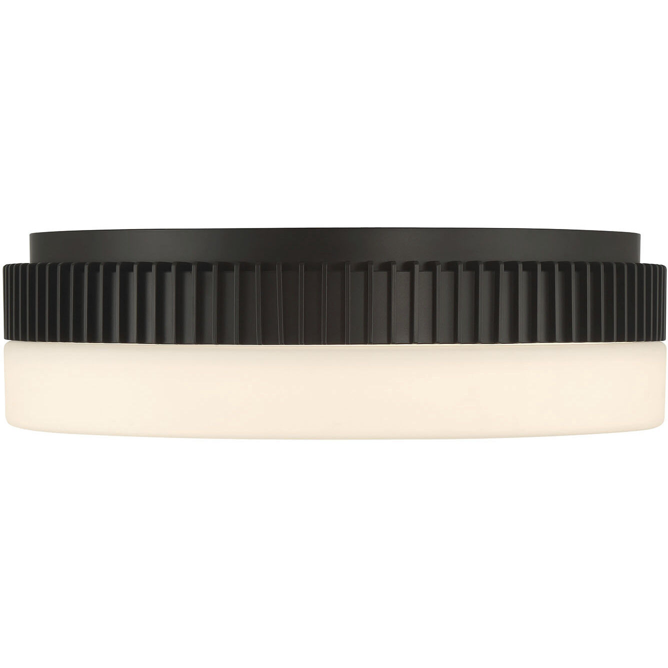 Purgos LED 17.75 inch Antique Brass Flush Mount Ceiling Light