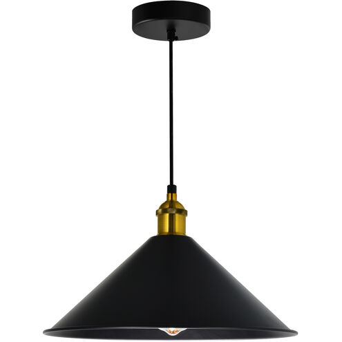 Brave 1 Light 12 inch Black Mini Pendant Ceiling Light