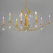 Eden 8 Light 48 inch Charcoal Gold Leaf Chandelier Ceiling Light