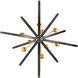 Luna 9 Light 48 inch English Bronze and Antique Gold Chandelier Ceiling Light