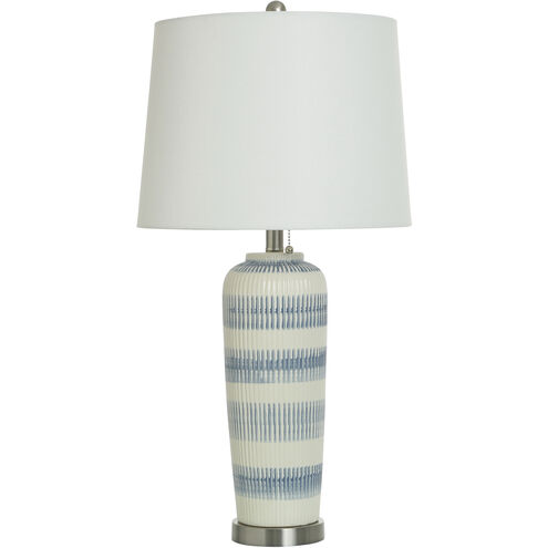 Caleb 29.5 inch 100.00 watt Blue Ivory Table Lamp Portable Light