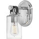 Halstead 1 Light 6.5 inch Chrome Vanity Light Wall Light