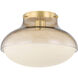 Gianna 1 Light 12.5 inch Aged Brass Flush Mount Ceiling Light