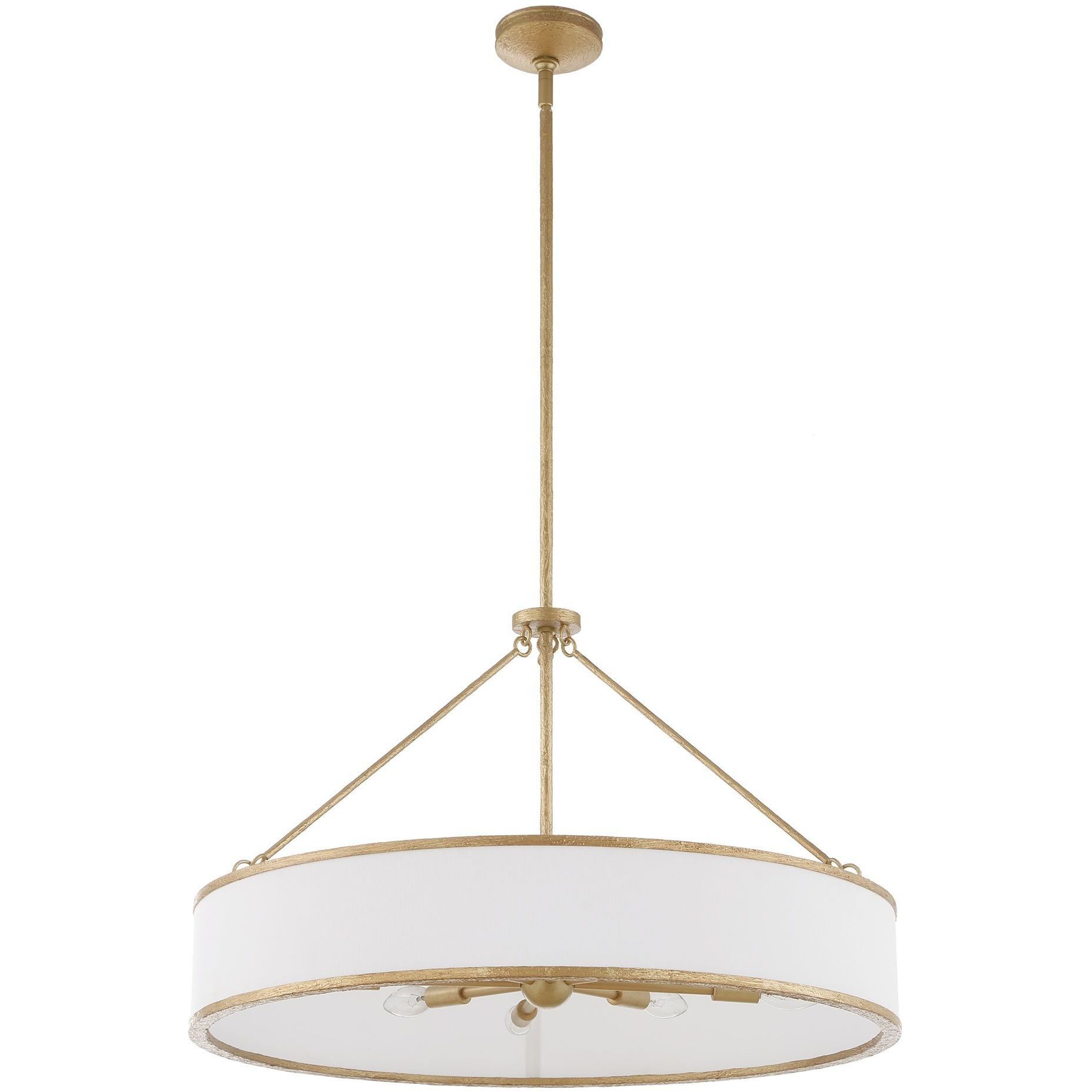 Algiers 8 Light 30 inch Textured Soft Gold Pendant Ceiling Light