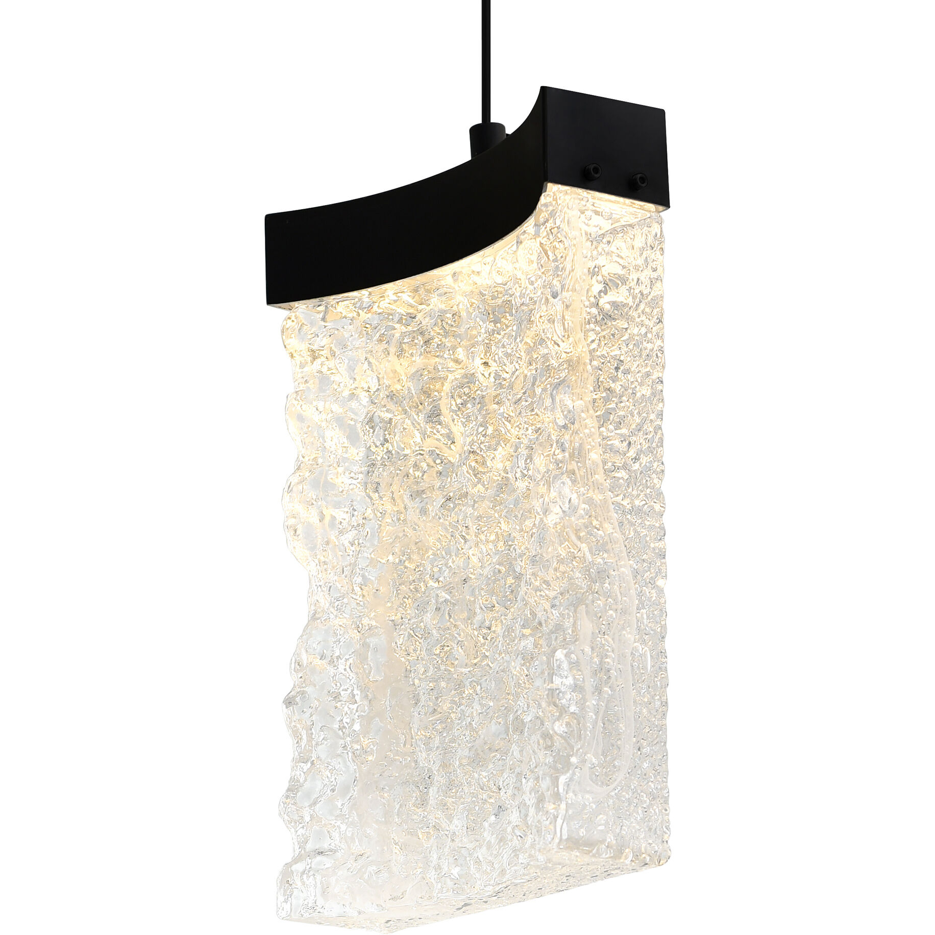 Lava LED 36 inch Black Chandelier Ceiling Light