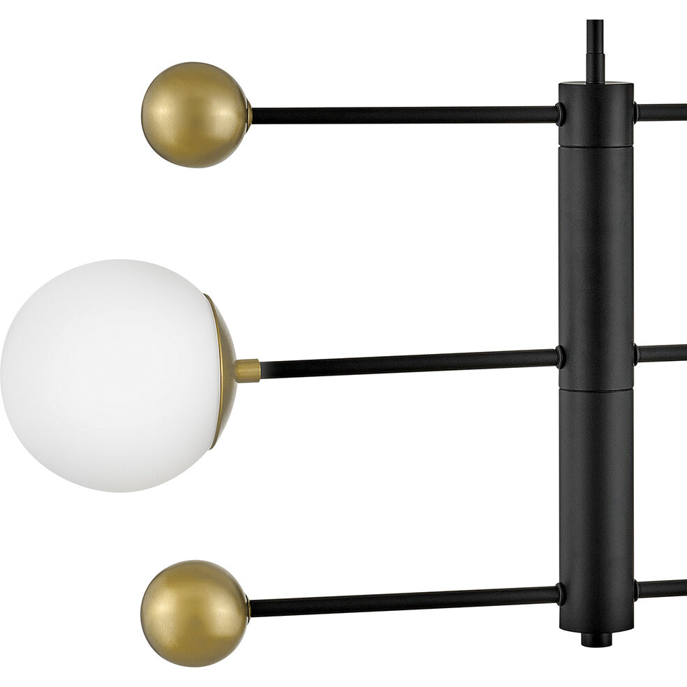 Auggie LED 31 inch Black Chandelier Ceiling Light