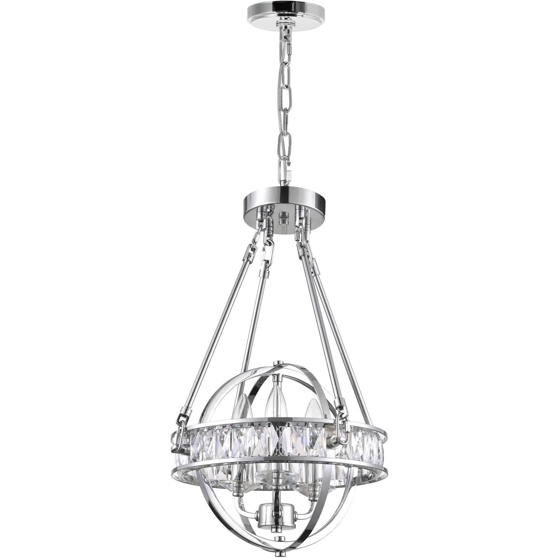 Arkansas 3 Light 12 inch Chrome Mini Chandelier Ceiling Light