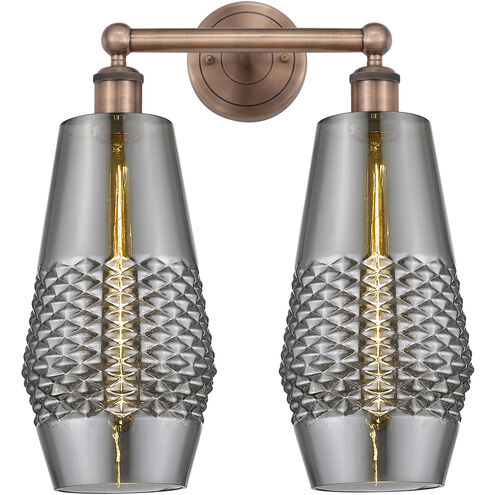 Windham 2 Light 16 inch Antique Copper Bath Vanity Light Wall Light