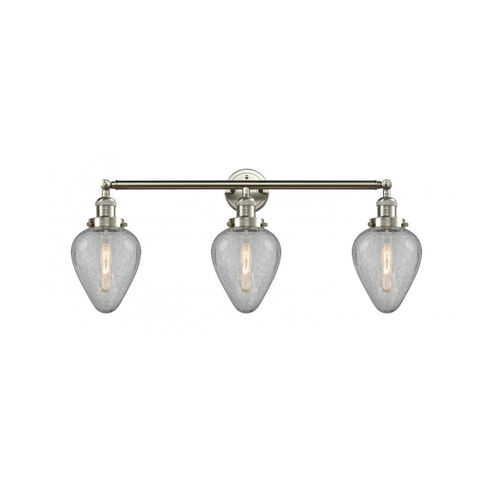 Franklin Restoration Geneseo 3 Light 32 inch Brushed Satin Nickel Bath Vanity Light Wall Light, Franklin Restoration